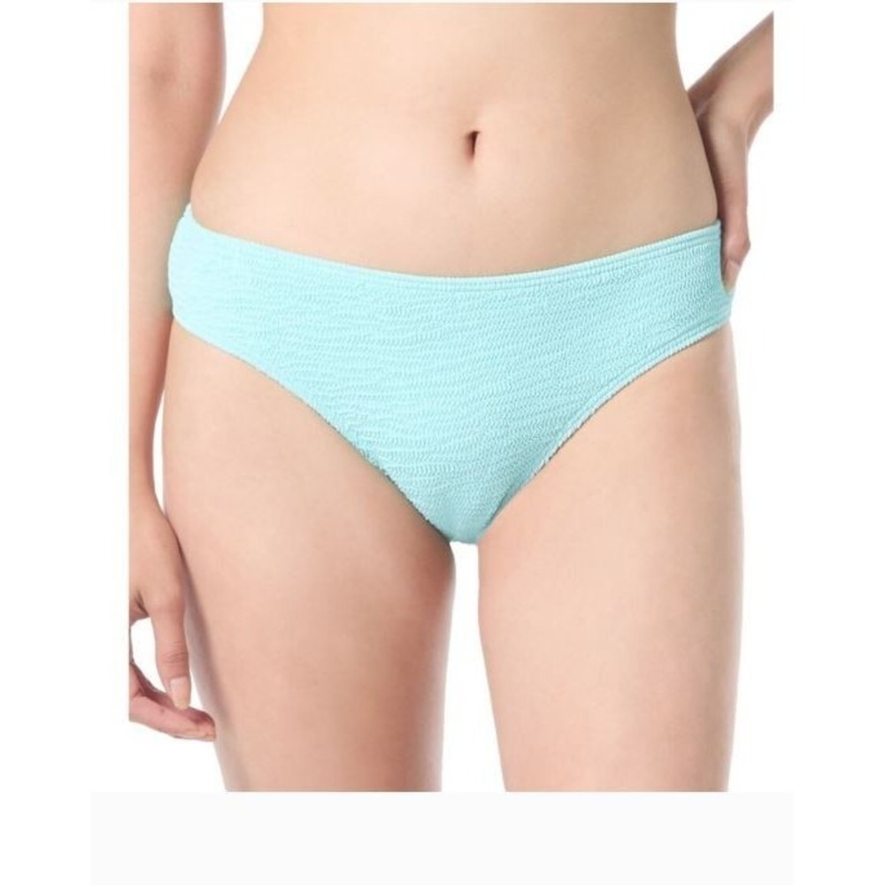 Vince Camuto Women's Crinkle Textured High Cut Bikini Bottoms Oasisโ Blue Small
